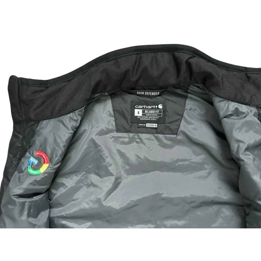 Carhartt Rain Defender Lightweight‎ Insulated Mens Black Vest w Google Logo